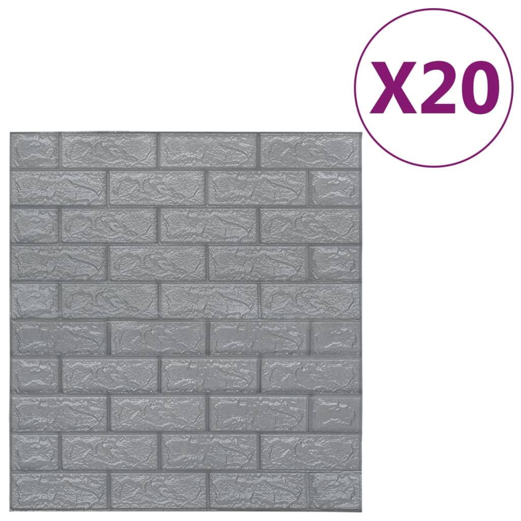 Foto 4 pulgar | Paneles De Papel Pintado Vidaxl 3d  Diseño De Ladrillo Antracita  27 6 X 30 3 Cm - Venta Internacional.