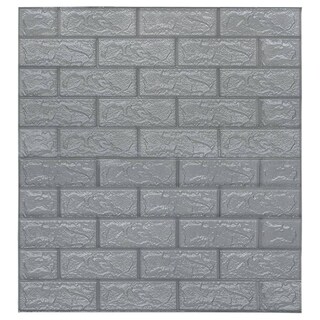 Foto 4 | Paneles De Papel Pintado Vidaxl 3d Diseño De Ladrillo Antracita 27 6 X 30 3 Cm - Venta Internacional.