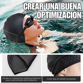 Foto 6 | 2pzs Gorro De Natacion Silicona Para Hombres Y Mujeres Dama