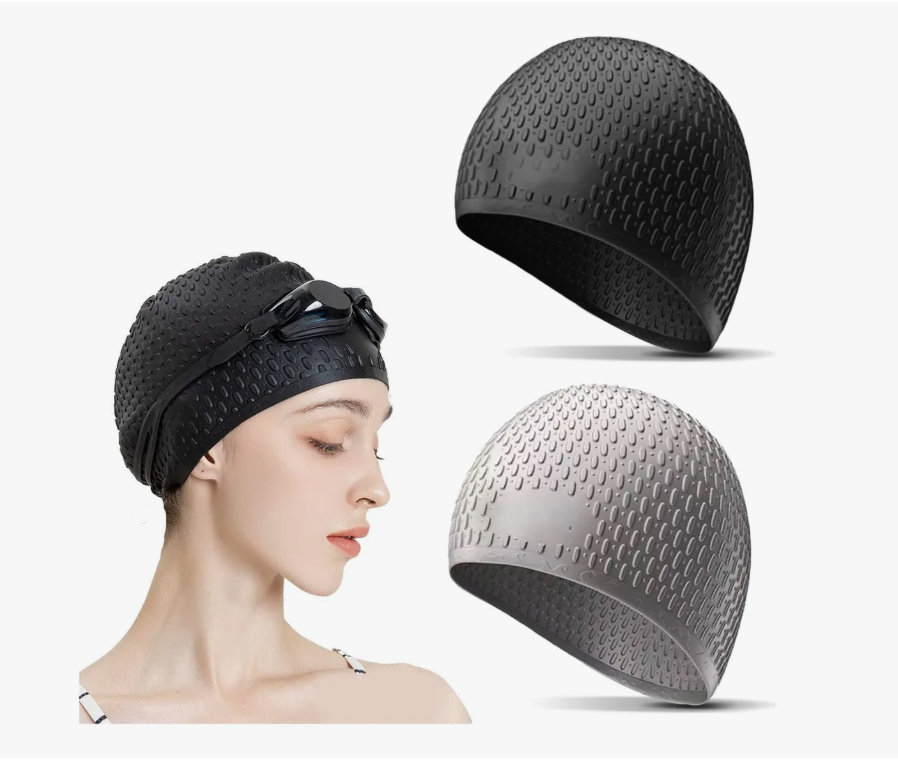 Foto 2 pulgar | 2pzs Gorro Xtellar De Natacion Silicona Para Hombres Y Mujeres Dama