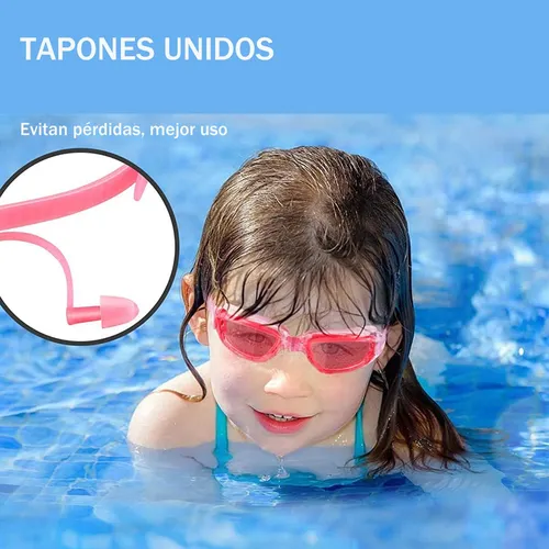 Foto 4 | Set Natación Xtellar  5pz  Gogles+gorra+clip Nariz+tapones+bolsa Rosa