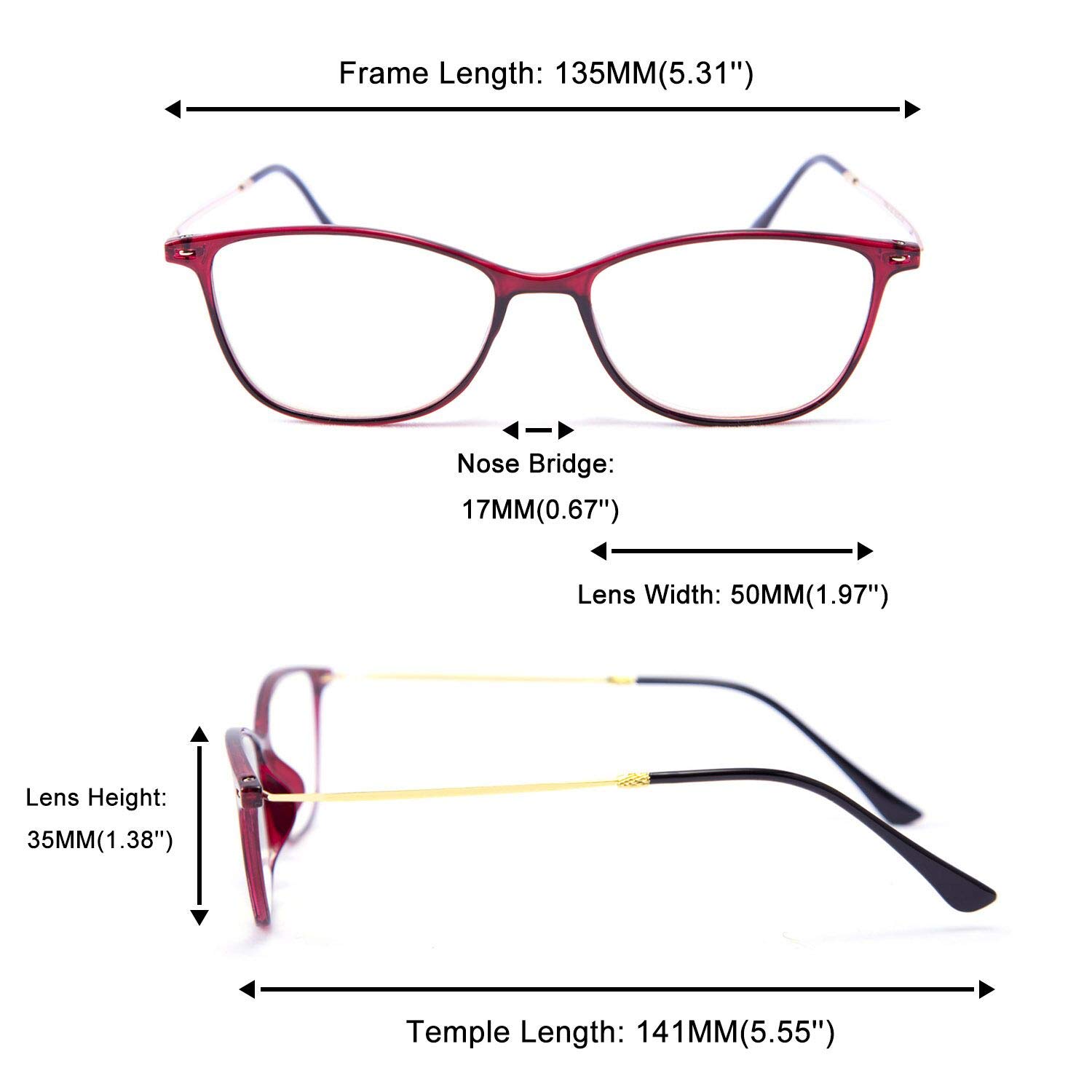 Foto 4 | Gafas De Lectura Para Computadora Con Bloqueo De Luz Azul Feisedy - Venta Internacional.