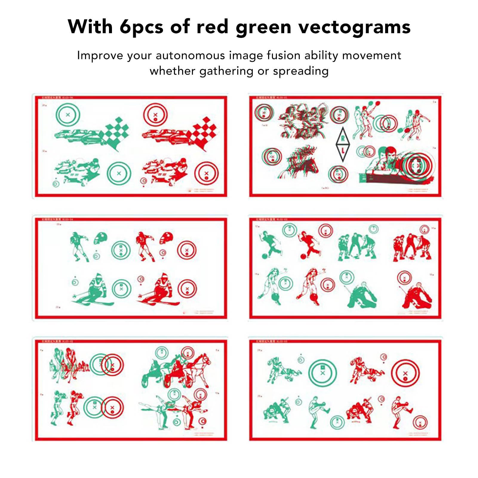 Foto 3 pulgar | Vectogramas Yoidesu Para Entrenamiento Ocular, Rojo Y Verde Con Gafas - Venta Internacional.