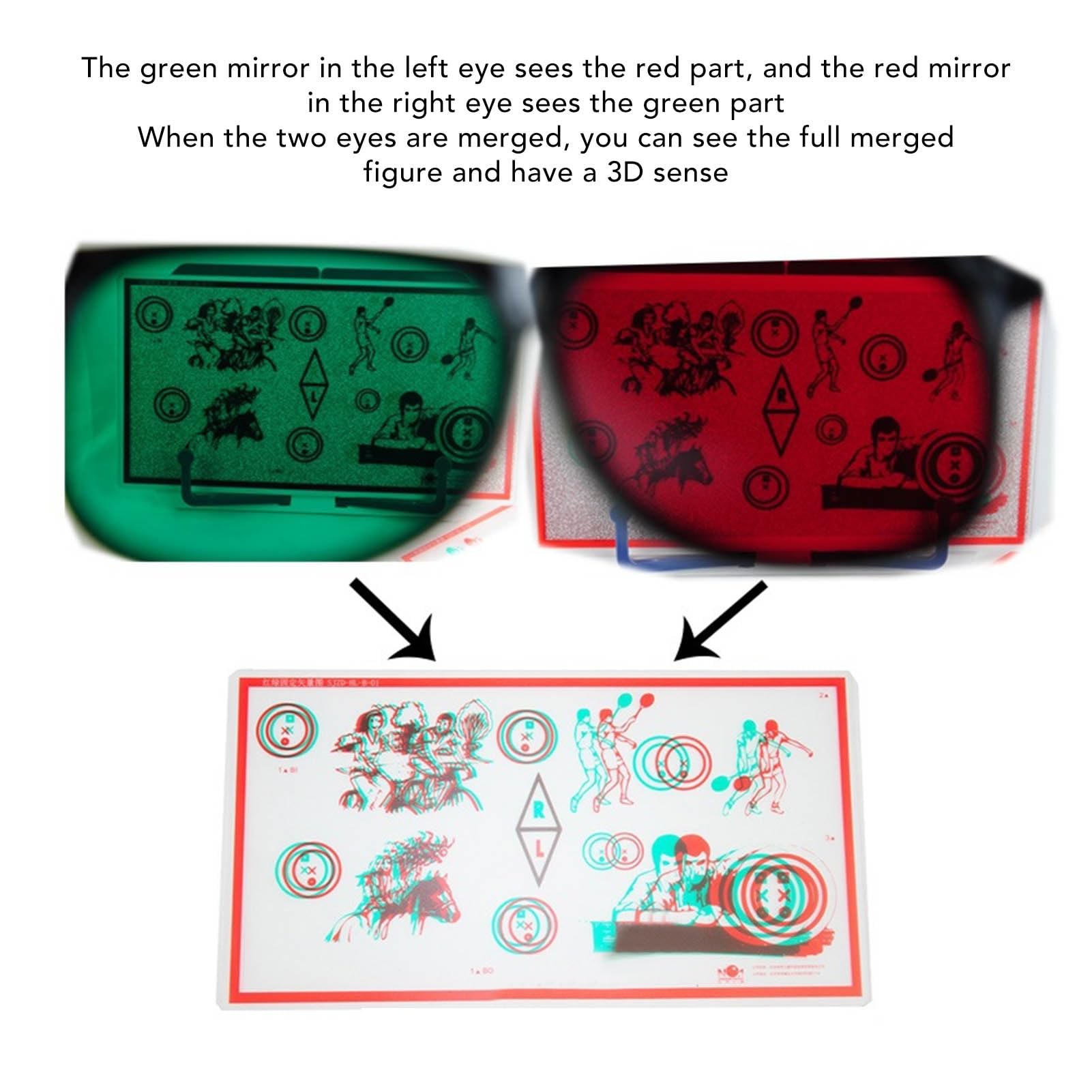 Foto 4 pulgar | Vectogramas Yoidesu Para Entrenamiento Ocular, Rojo Y Verde Con Gafas - Venta Internacional.