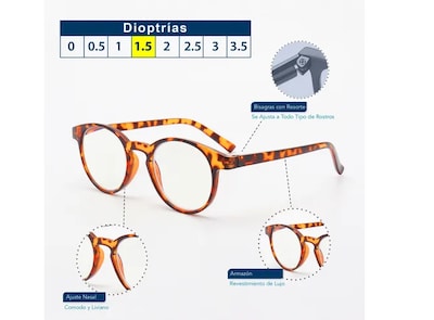Foto 4 | Magma Xtellar Life Paquete De 5 Lentes Graduados 1.5 Dioptrías Para Computadora Y Lectura Con Tecnología Blue