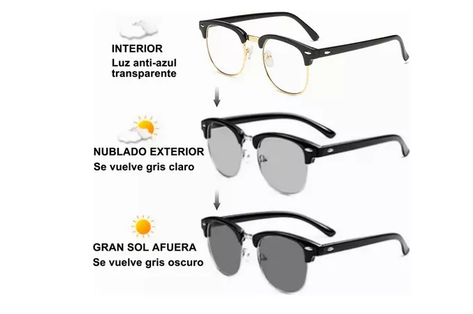 Foto 3 pulgar | 2pz Xtellar Lentes Fotocromática Gafa Con Filtro De Luz Azul Unisexo