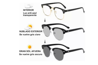 Foto 2 | 2pz Xtellar Lentes Fotocromática Gafa Con Filtro De Luz Azul Unisexo