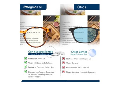 Foto 5 | Set De 5 Gafas Xtellar Magma Life Graduadas Con Filtro De Luz Azul Para Computadora Y Libros – Versátiles Par