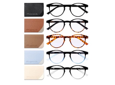 Foto 1 | Set De 5 Gafas Xtellar Magma Life Graduadas Con Filtro De Luz Azul Para Computadora Y Libros – Versátiles Par