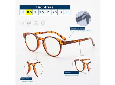 Foto 4 | Set De 5 Gafas Xtellar Magma Life Graduadas Con Filtro De Luz Azul Para Computadora Y Libros – Versátiles Par