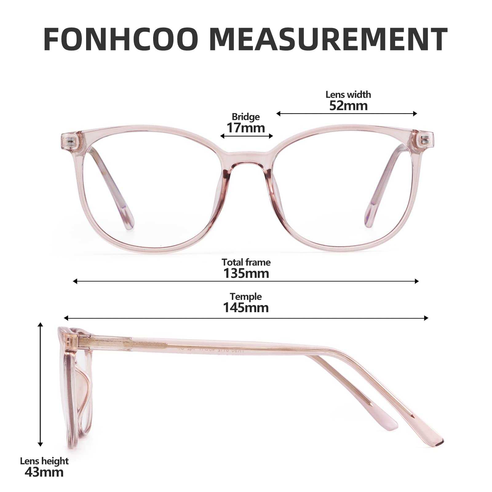 Foto 4 | Gafas De Bloqueo De Luz Azul Fonhcoo Fashion Con Marco Redondo Tr90 - Venta Internacional.