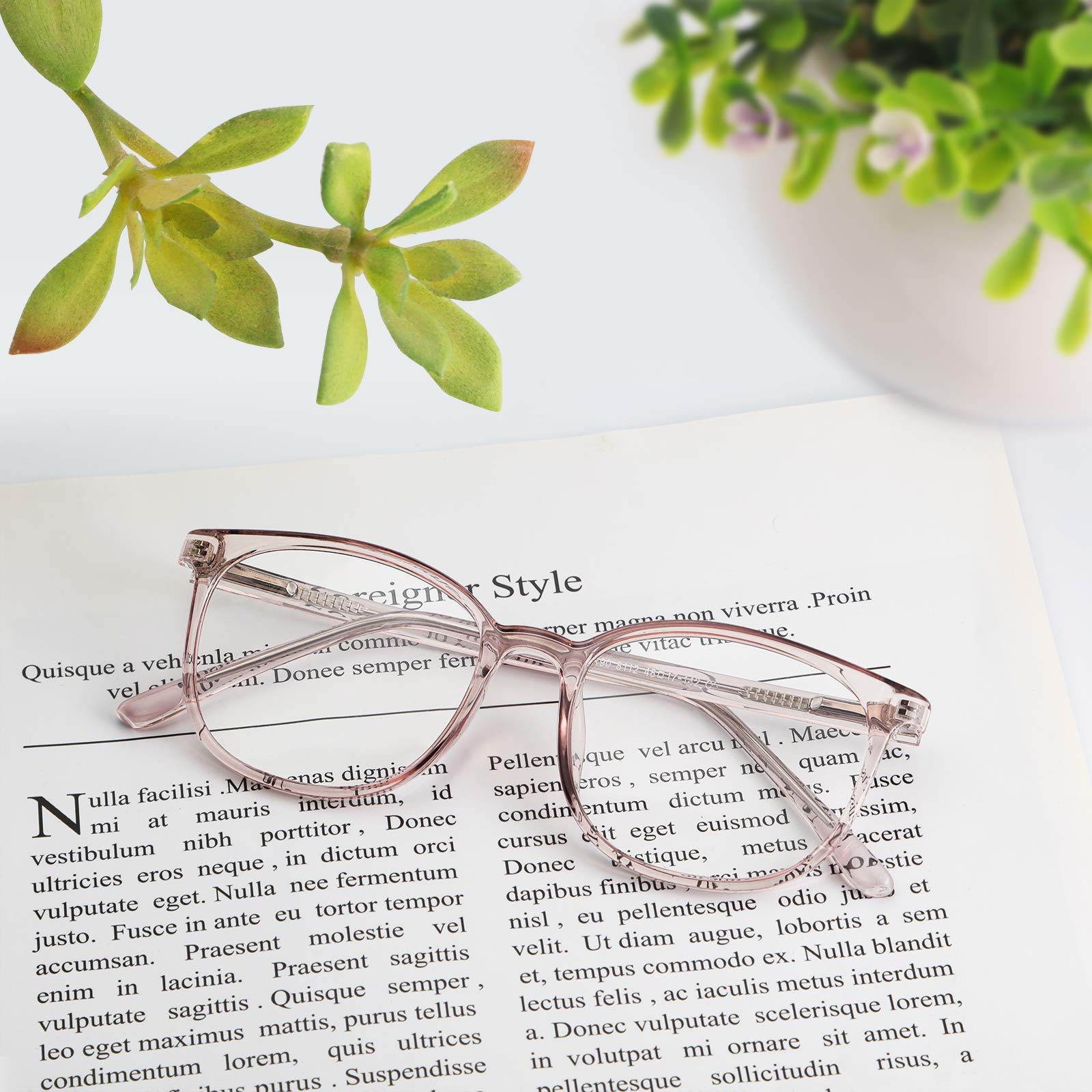 Foto 5 | Gafas De Bloqueo De Luz Azul Fonhcoo Fashion Con Marco Redondo Tr90 - Venta Internacional.