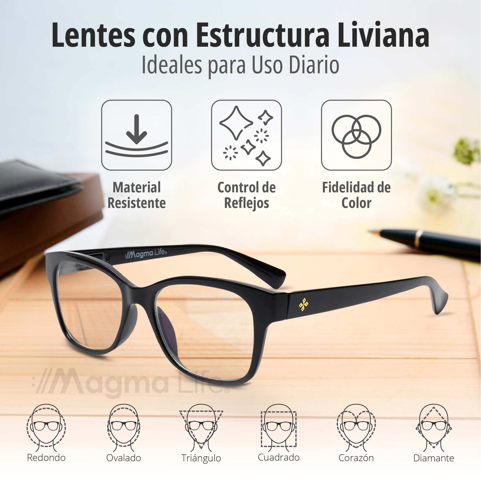 Foto 4 pulgar | Lentes con Antirreflejante Magma Life 2 Piezas