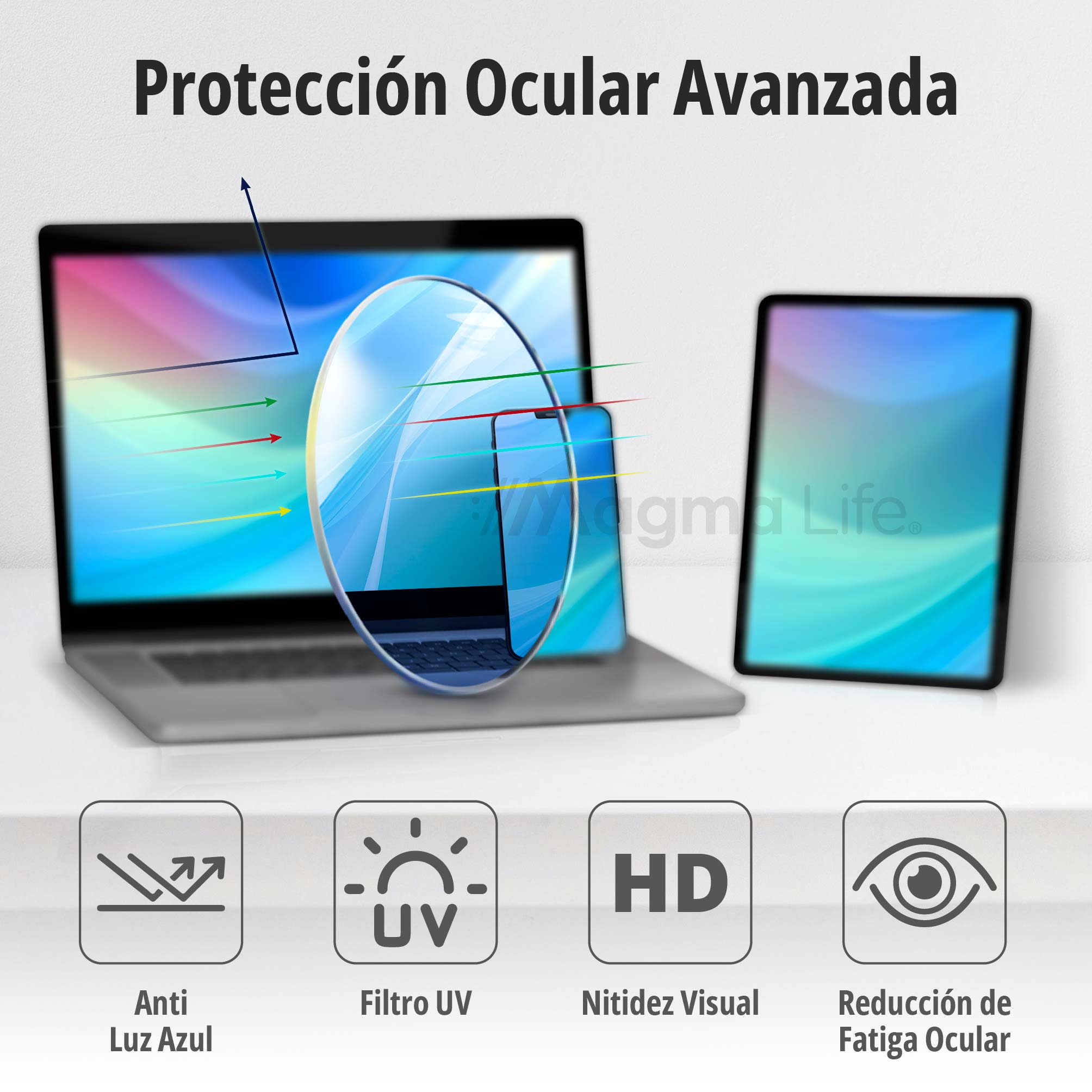 Foto 4 | Lentes con Antirreflejante Magma Life 2 Piezas