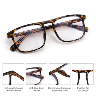 Foto 3 | Gafas De Bloqueo De Luz Azul Feisedy Classic Square Unisex - Venta Internacional.