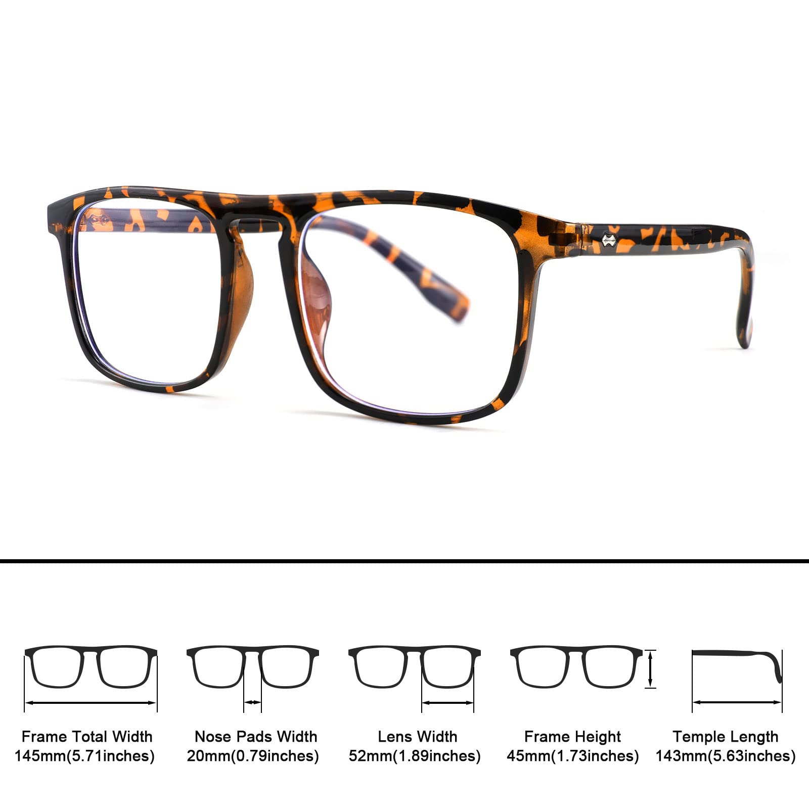 Foto 7 pulgar | Gafas De Bloqueo De Luz Azul Feisedy Classic Square Unisex - Venta Internacional.