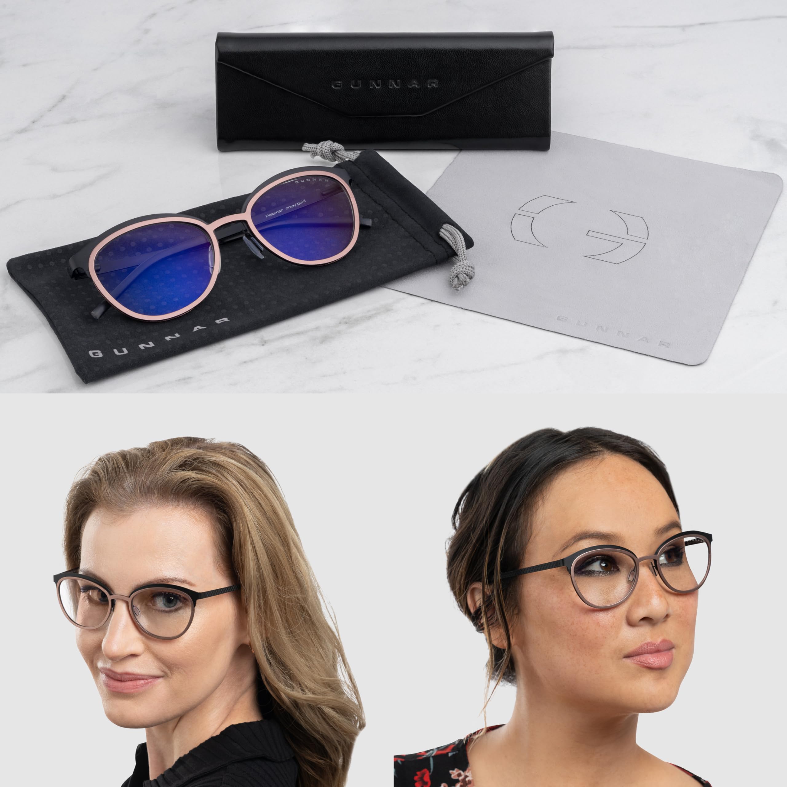 Foto 2 | Gafas Bloqueadoras De Luz Azul Gunnar Strata Palomar Onyx-gold - Venta Internacional.