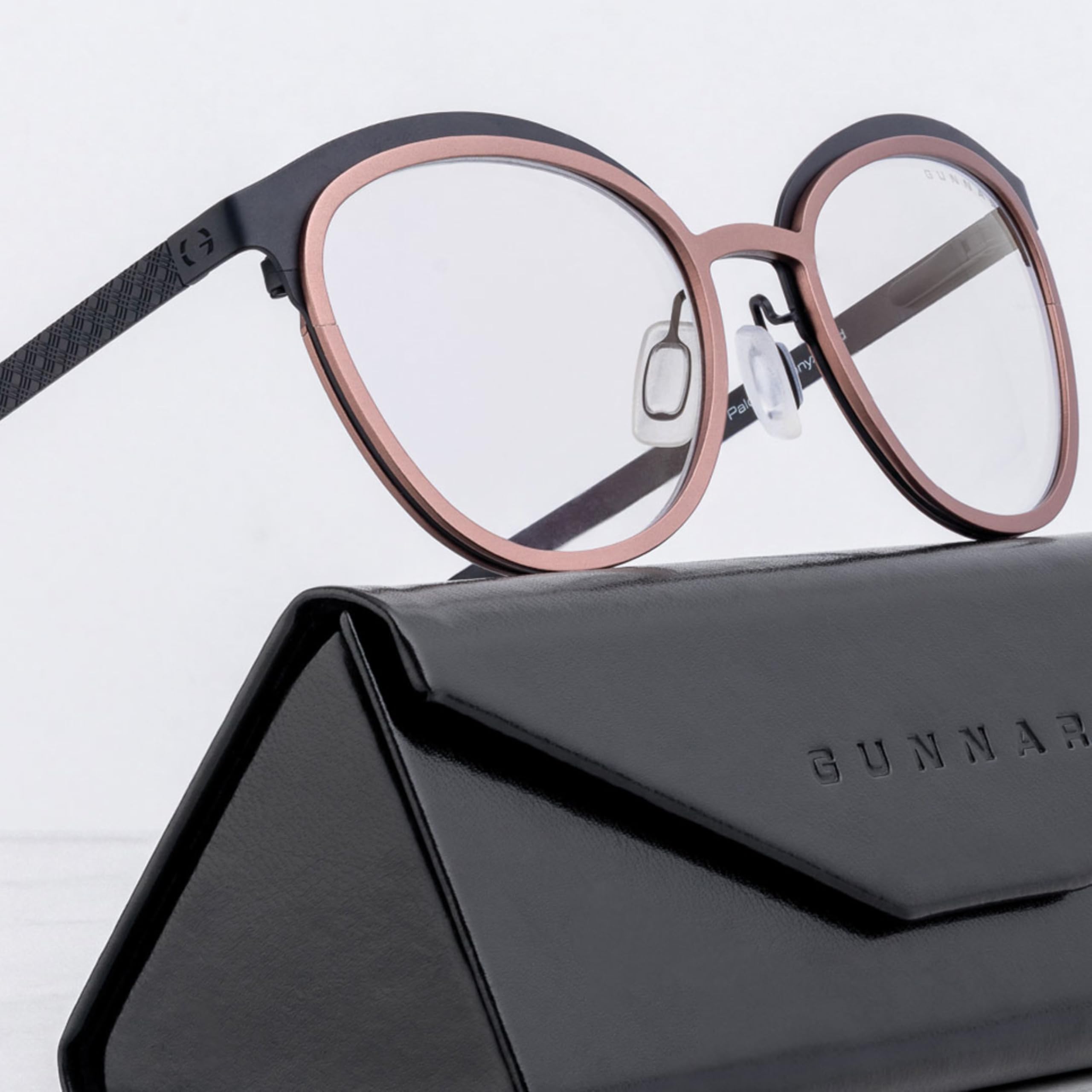 Foto 5 | Gafas Bloqueadoras De Luz Azul Gunnar Strata Palomar Onyx-gold - Venta Internacional.