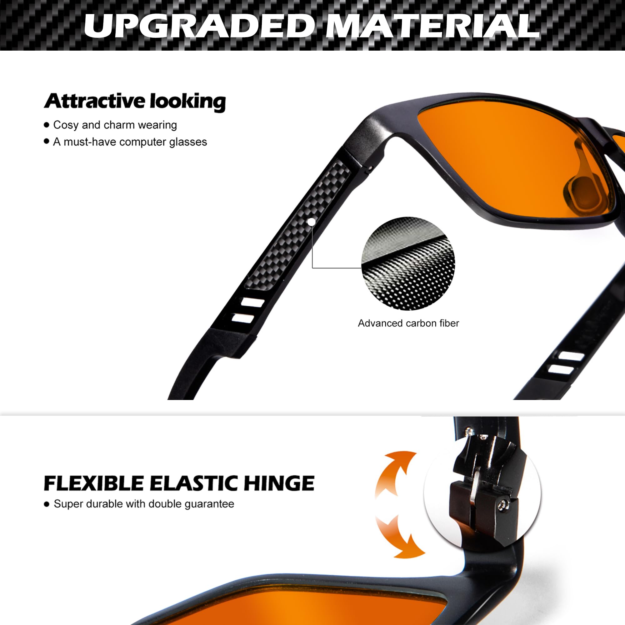 Foto 4 pulgar | Gafas Para Videojuegos Anyluv Anti Blue Light Rectangle Al-mg Metal - Venta Internacional.
