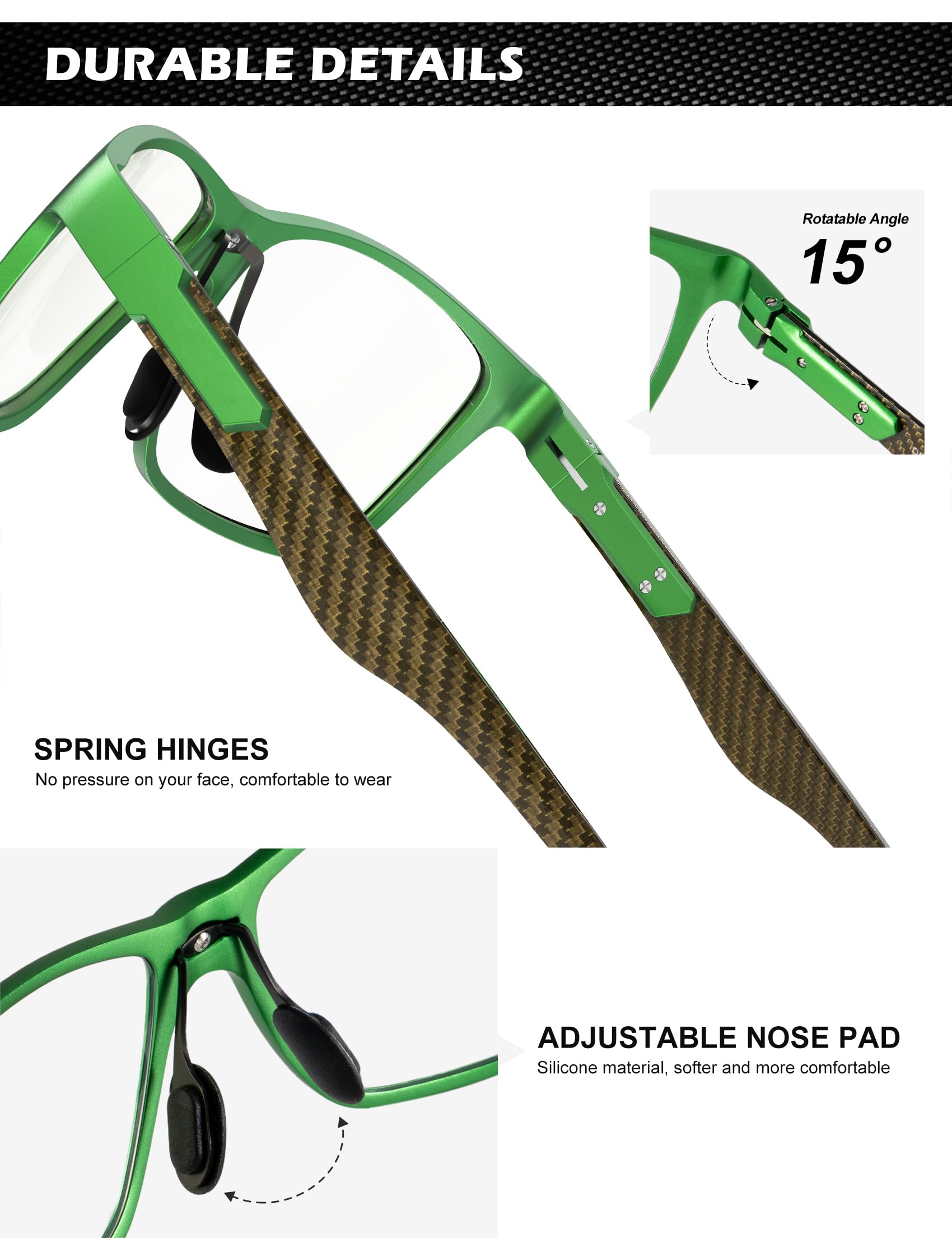 Foto 5 pulgar | Gafas Antiluz Azul Anyluv Lightweight Al-mg Metal - Venta Internacional.