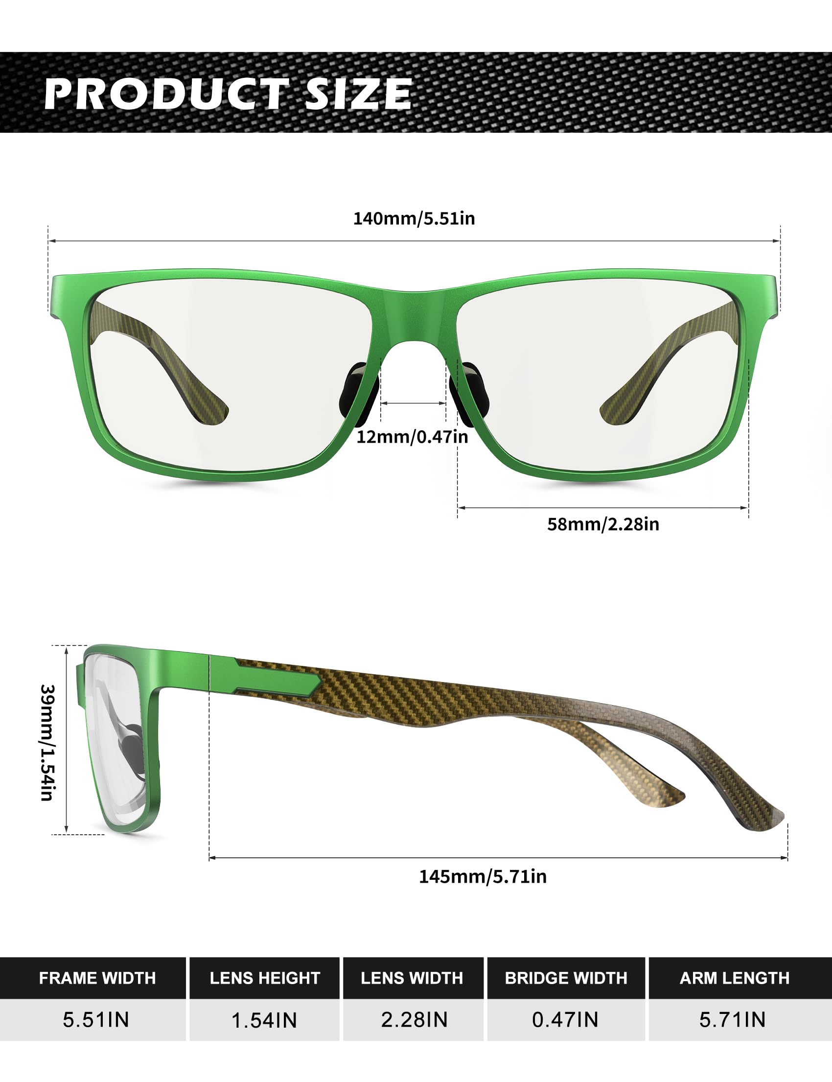 Foto 6 pulgar | Gafas Antiluz Azul Anyluv Lightweight Al-mg Metal - Venta Internacional.