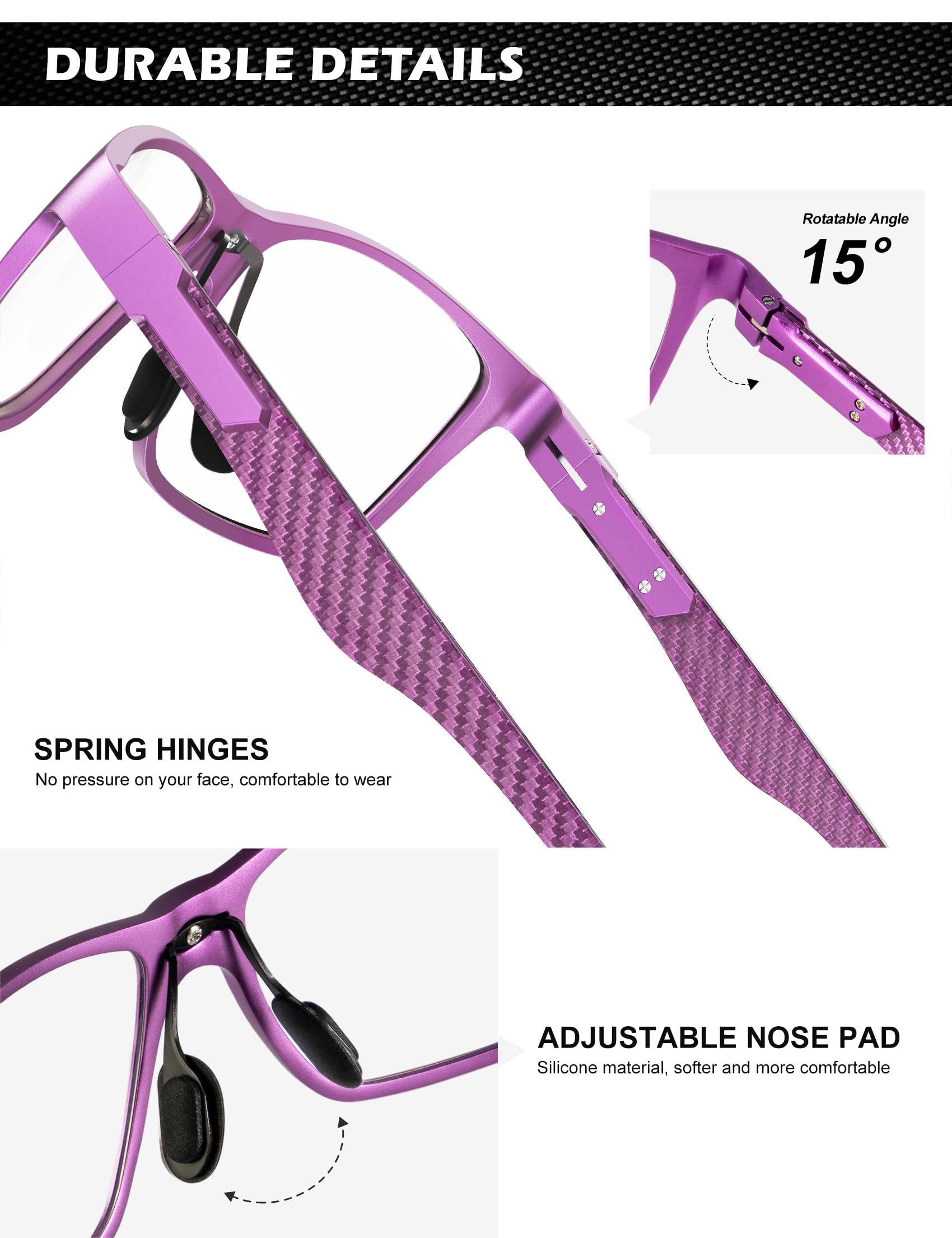 Foto 5 pulgar | Gafas Antiluz Azul Anyluv Lightweight Al-mg Metal - Venta Internacional.