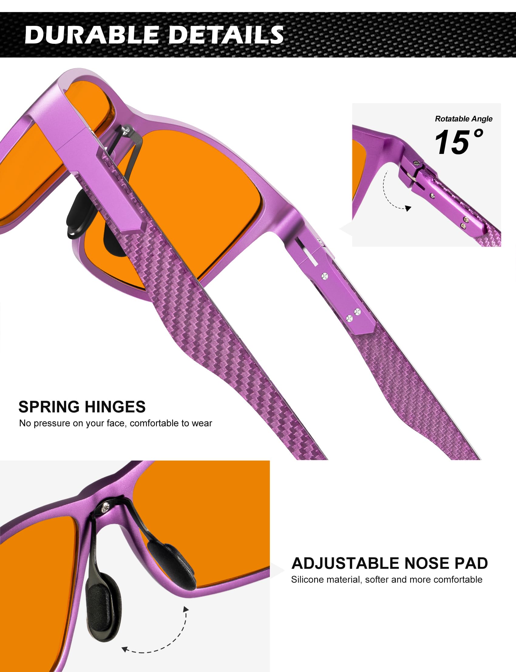 Foto 5 pulgar | Gafas De Bloqueo De Luz Azul Anyluv Para Hombre Al-mg Metal - Venta Internacional.