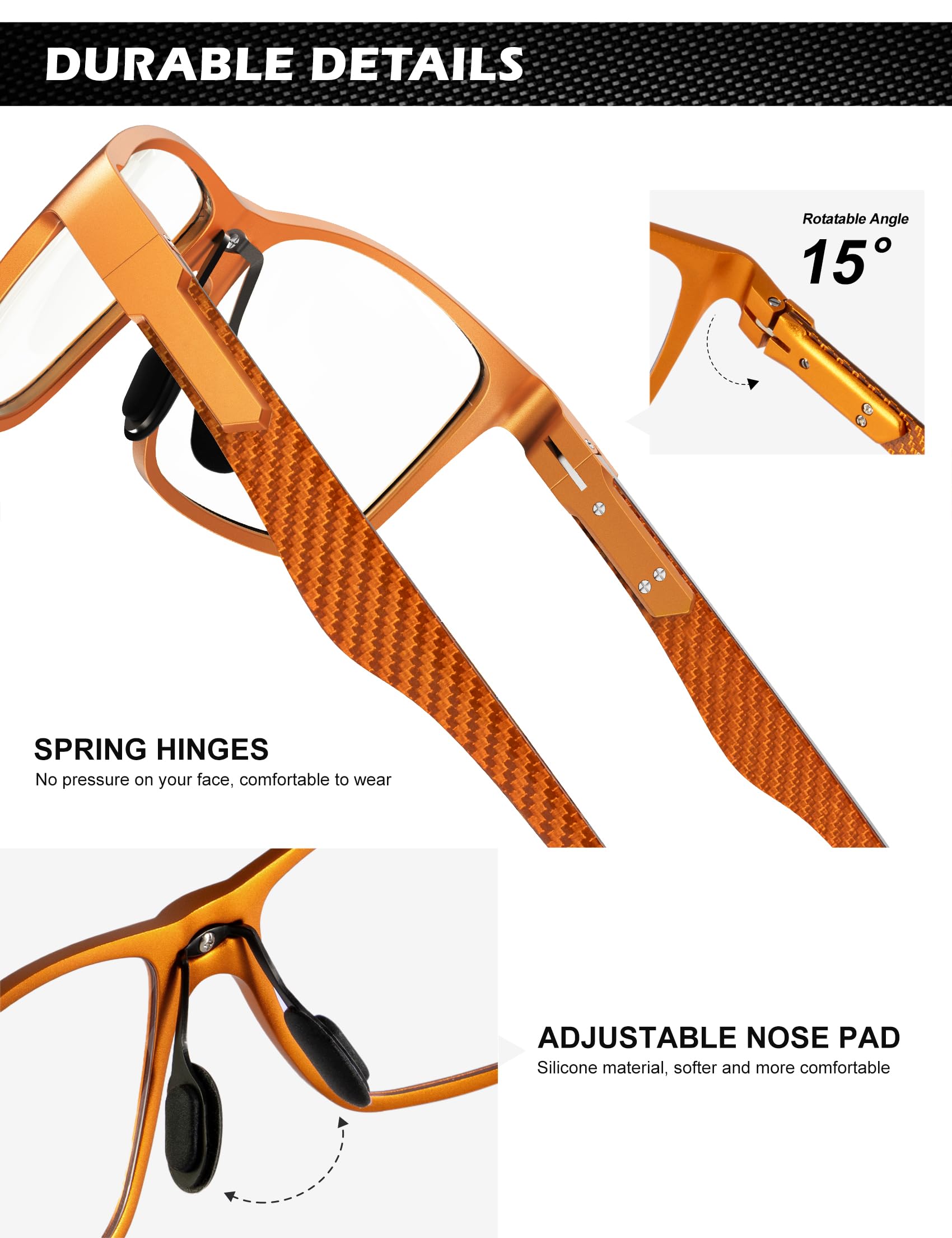 Foto 5 pulgar | Gafas Antiluz Azul Anyluv Lightweight Al-mg Metal - Venta Internacional.