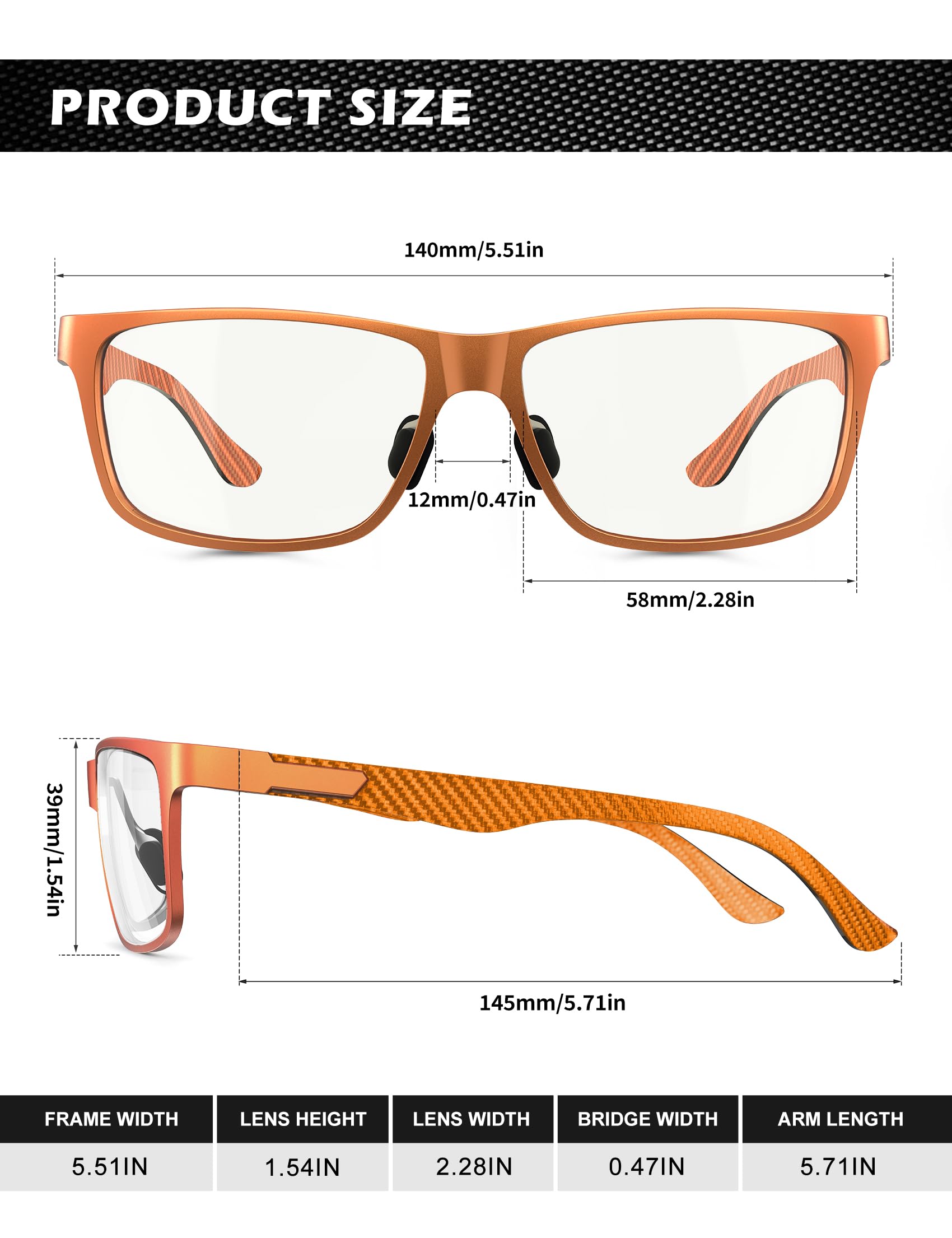 Foto 6 pulgar | Gafas Antiluz Azul Anyluv Lightweight Al-mg Metal - Venta Internacional.