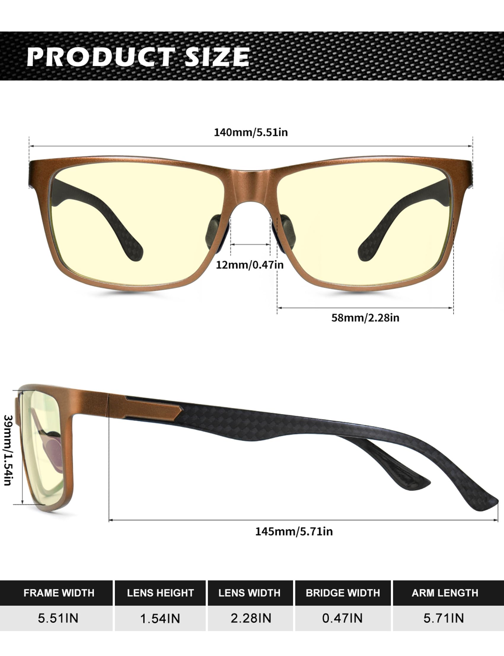 Foto 6 pulgar | Gafas De Bloqueo De Luz Azul Anyluv Para Hombre Al-mg Metal - Venta Internacional.