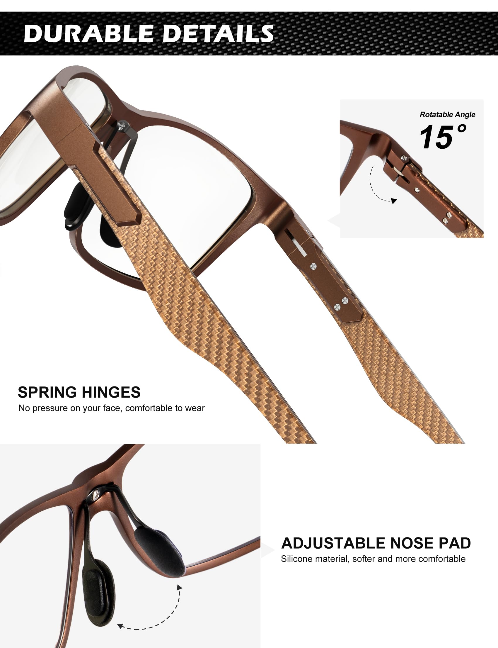 Foto 5 pulgar | Gafas Antiluz Azul Anyluv Lightweight Al-mg Metal - Venta Internacional.