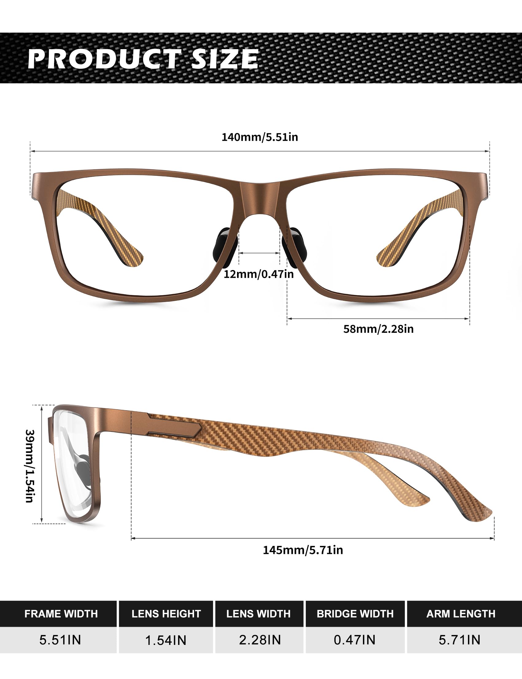 Foto 6 pulgar | Gafas Antiluz Azul Anyluv Lightweight Al-mg Metal - Venta Internacional.