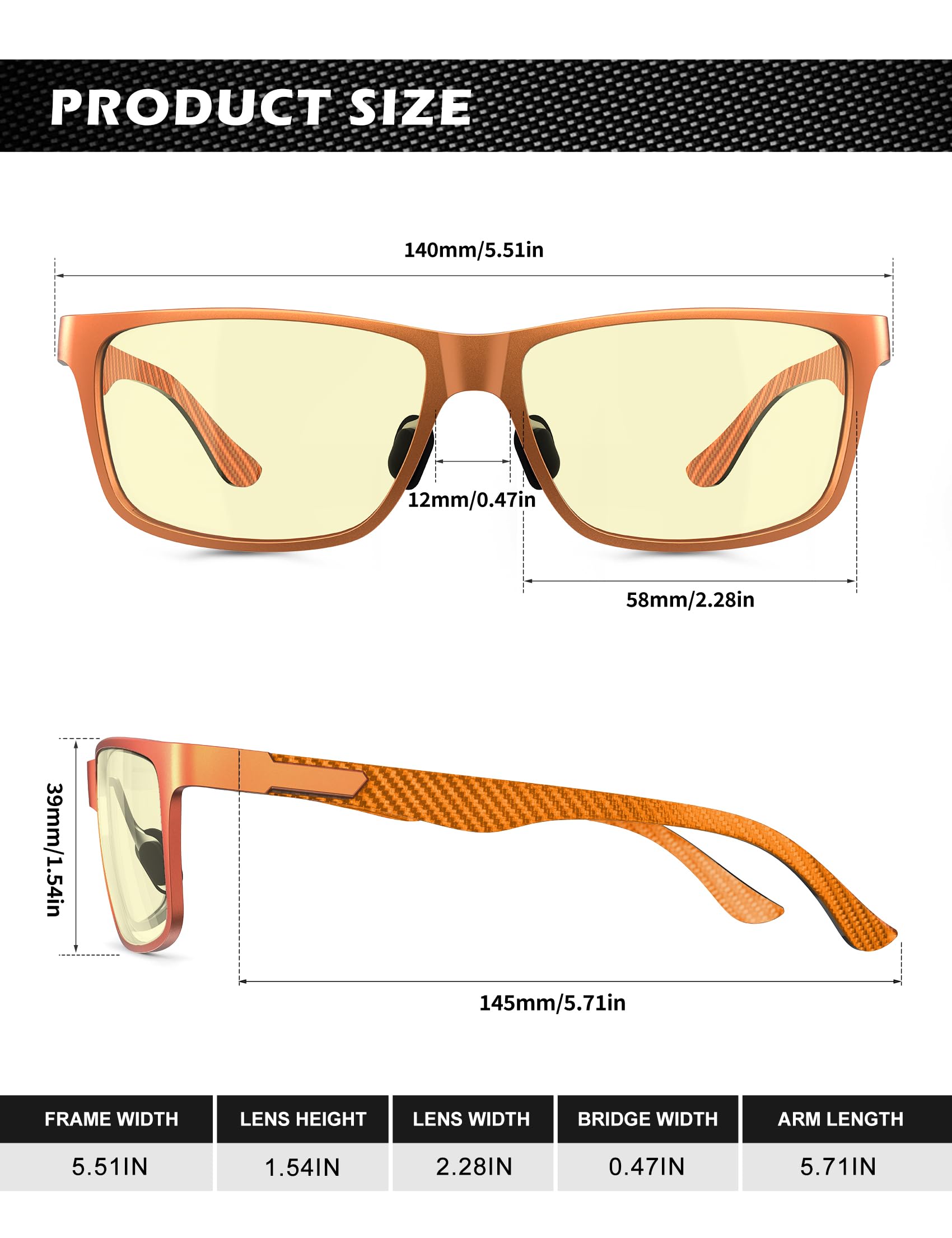 Foto 6 pulgar | Gafas De Bloqueo De Luz Azul Anyluv Para Hombre Al-mg Metal - Venta Internacional.