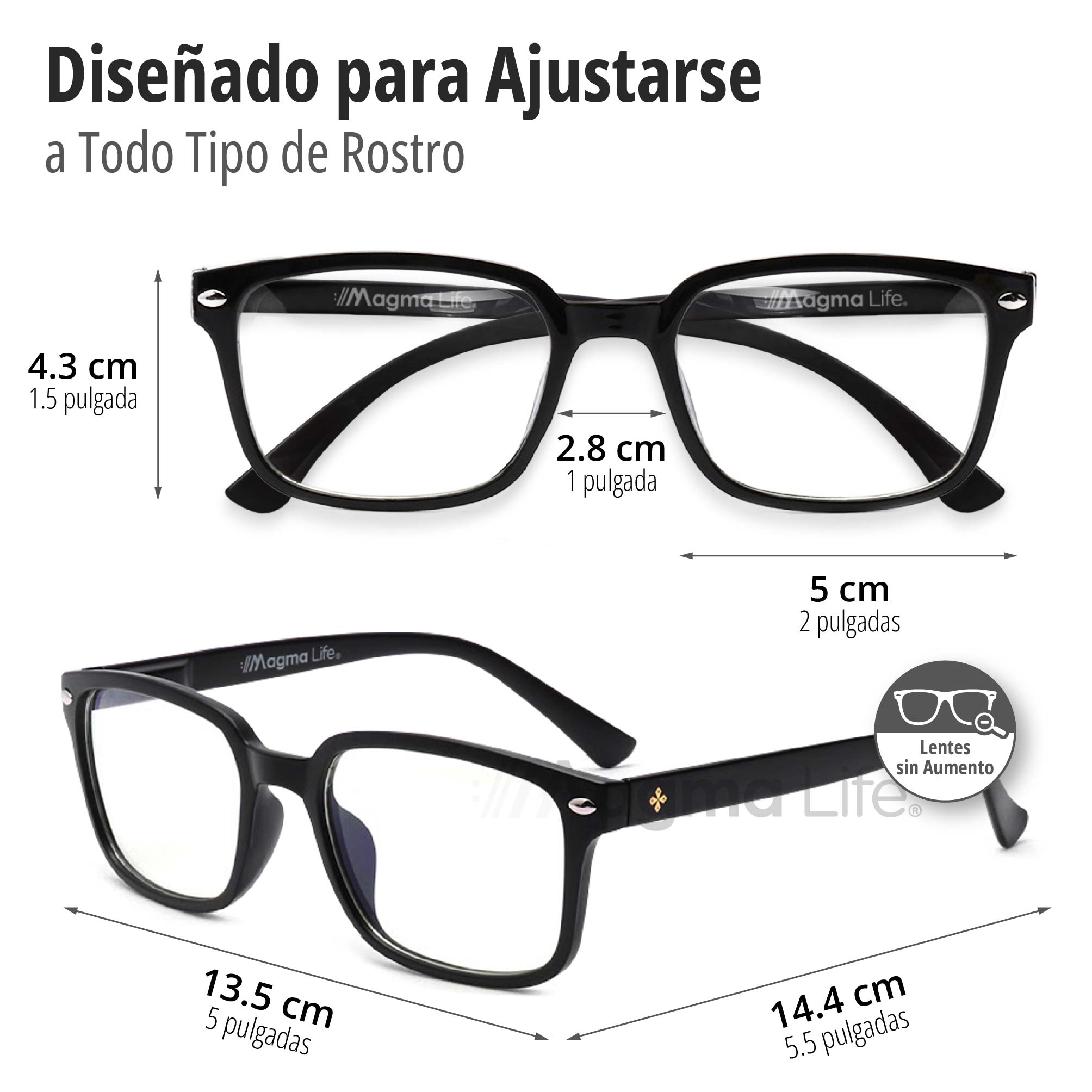 Foto 3 pulgar | Lentes con Antireflejantes Magma Life 2 Piezas
