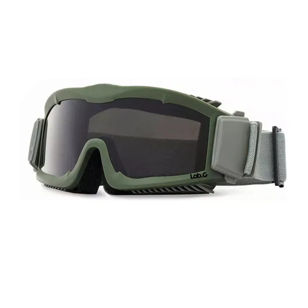 Foto 2 pulgar | Goggle Militar Táctico Lentes Gotcha Policía Careta Gafas Lab.g  Negro Con Verde Olivo
