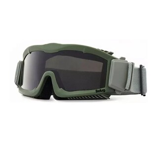 Foto 1 | Goggle Militar Táctico Lentes Gotcha Policía Careta Gafas Belug Negro Con Verde Olivo