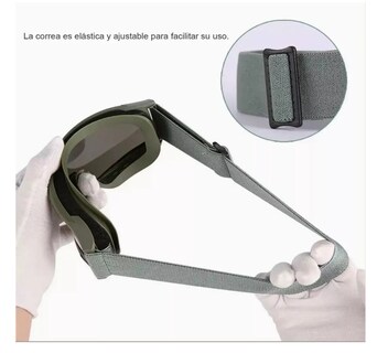 Foto 5 | Goggle Militar Táctico Lentes Gotcha Policía Careta Gafas Belug Negro Con Verde Olivo