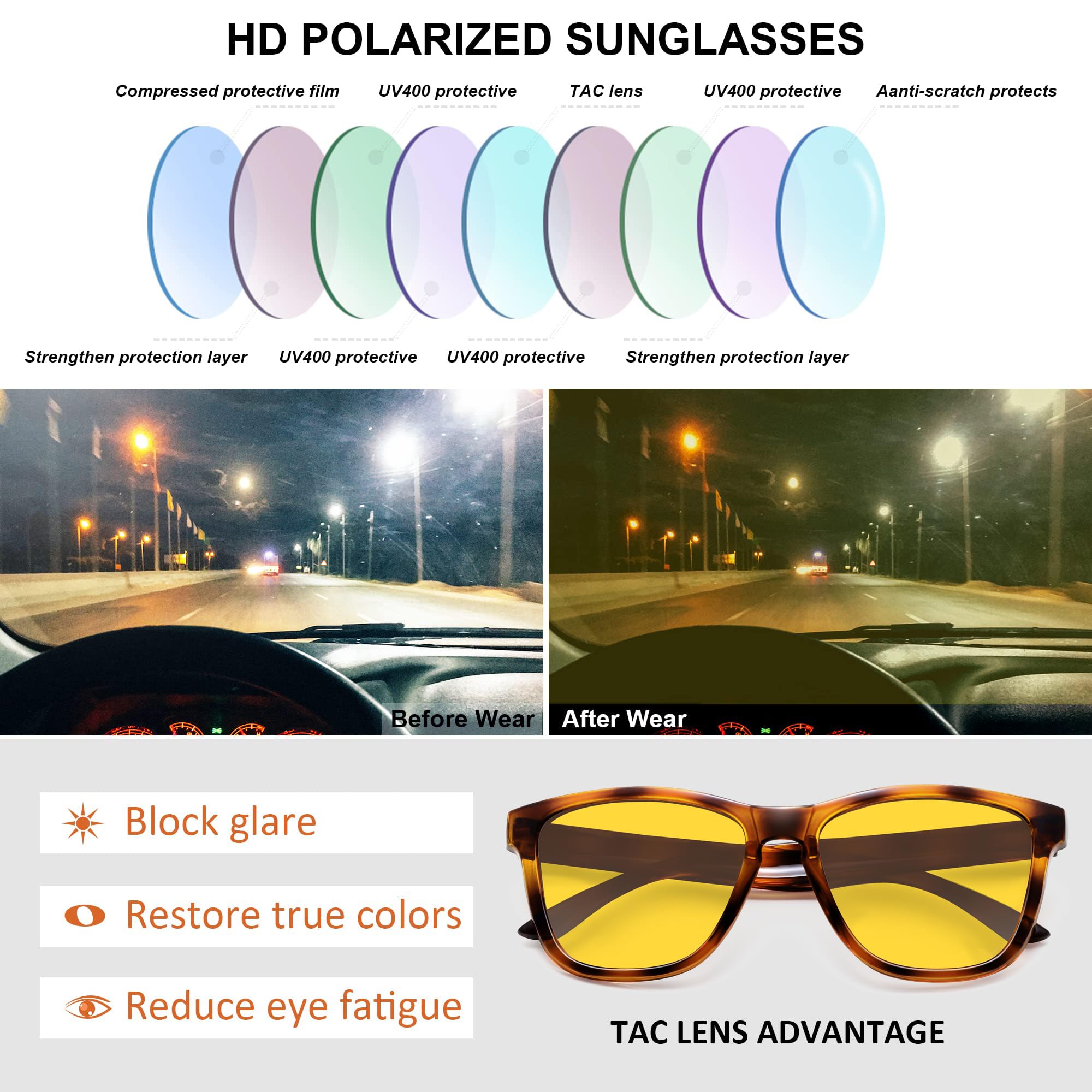 Foto 4 | Gafas De Sol Meetsun Polarized Trendy Classic Retro Uv400 - Venta Internacional.