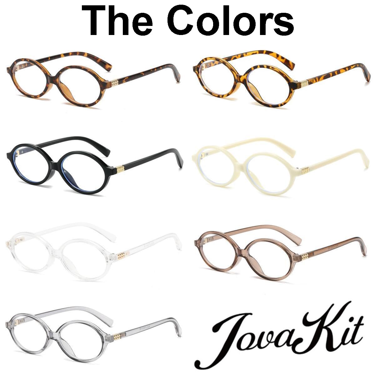 Foto 5 | Gafas Con Bloqueo De Luz Azul Jovakit Retro Ovaladas Para Mujer - Venta Internacional.