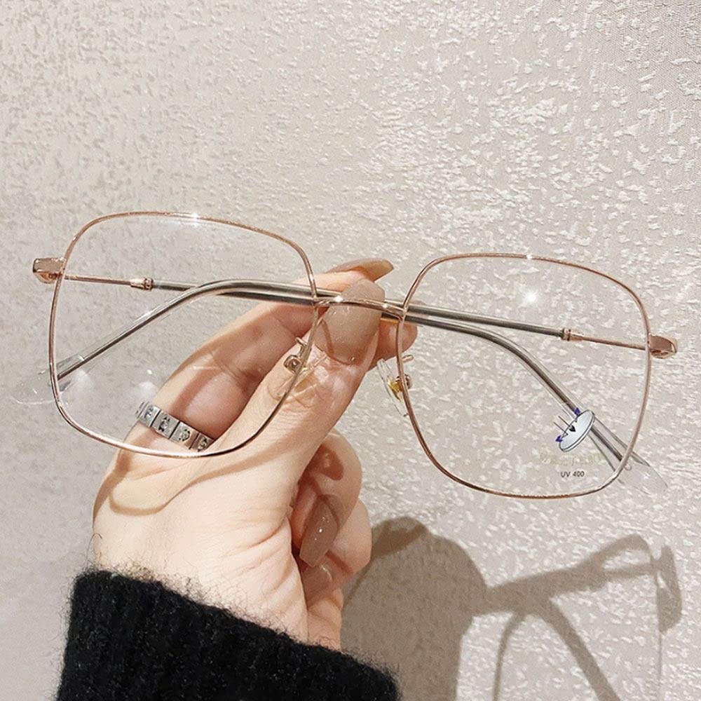 Foto 3 pulgar | Gafas Para Bloquear La Luz Azul Homesogood  Cuadradas  De Metal  De Gran Tamaño - Venta Internacional.