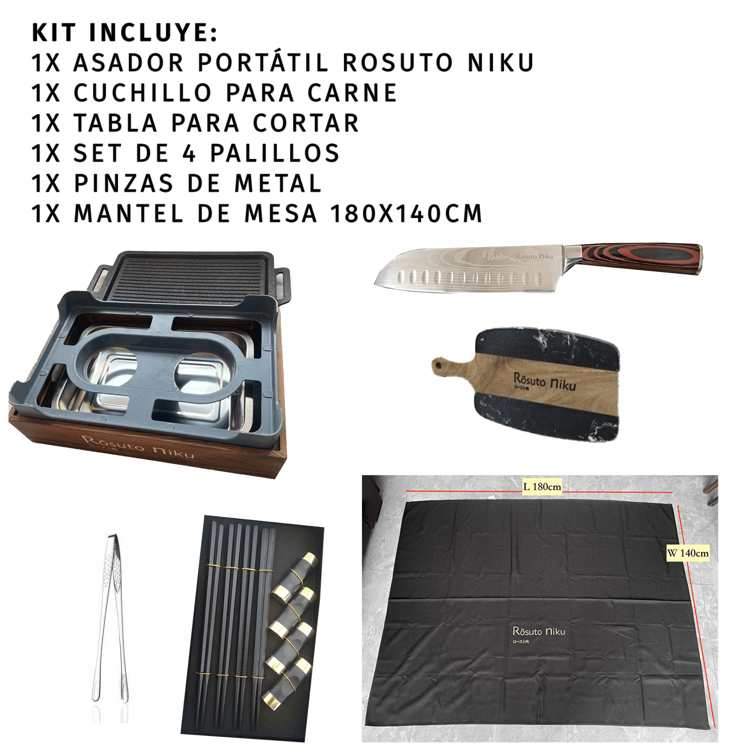Foto 4 | Kit de Asadores Pórtateles Rosuto Niku