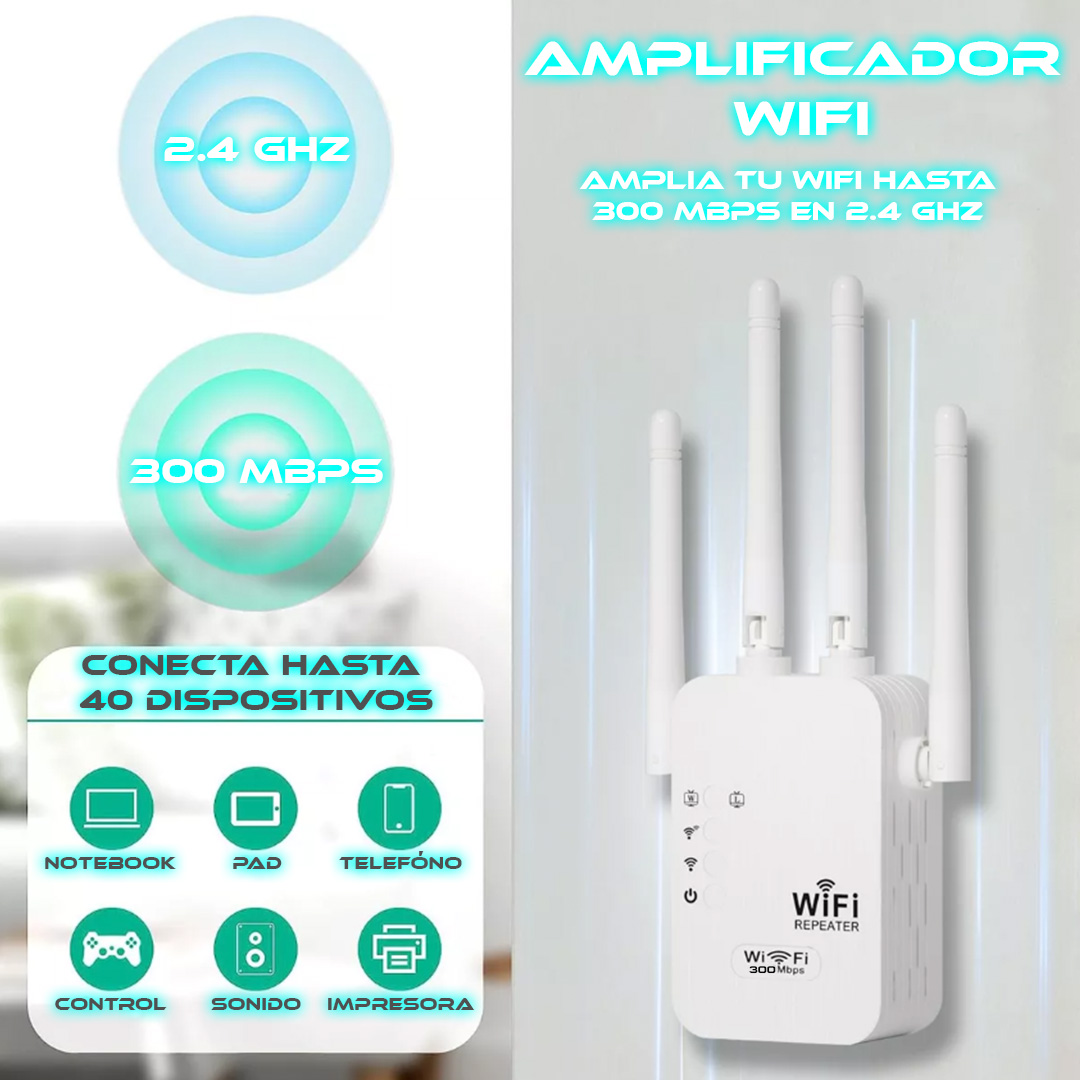 Foto 4 pulgar | Repetidor Wifi Store Cline Inalámbrico con 4 Antenas