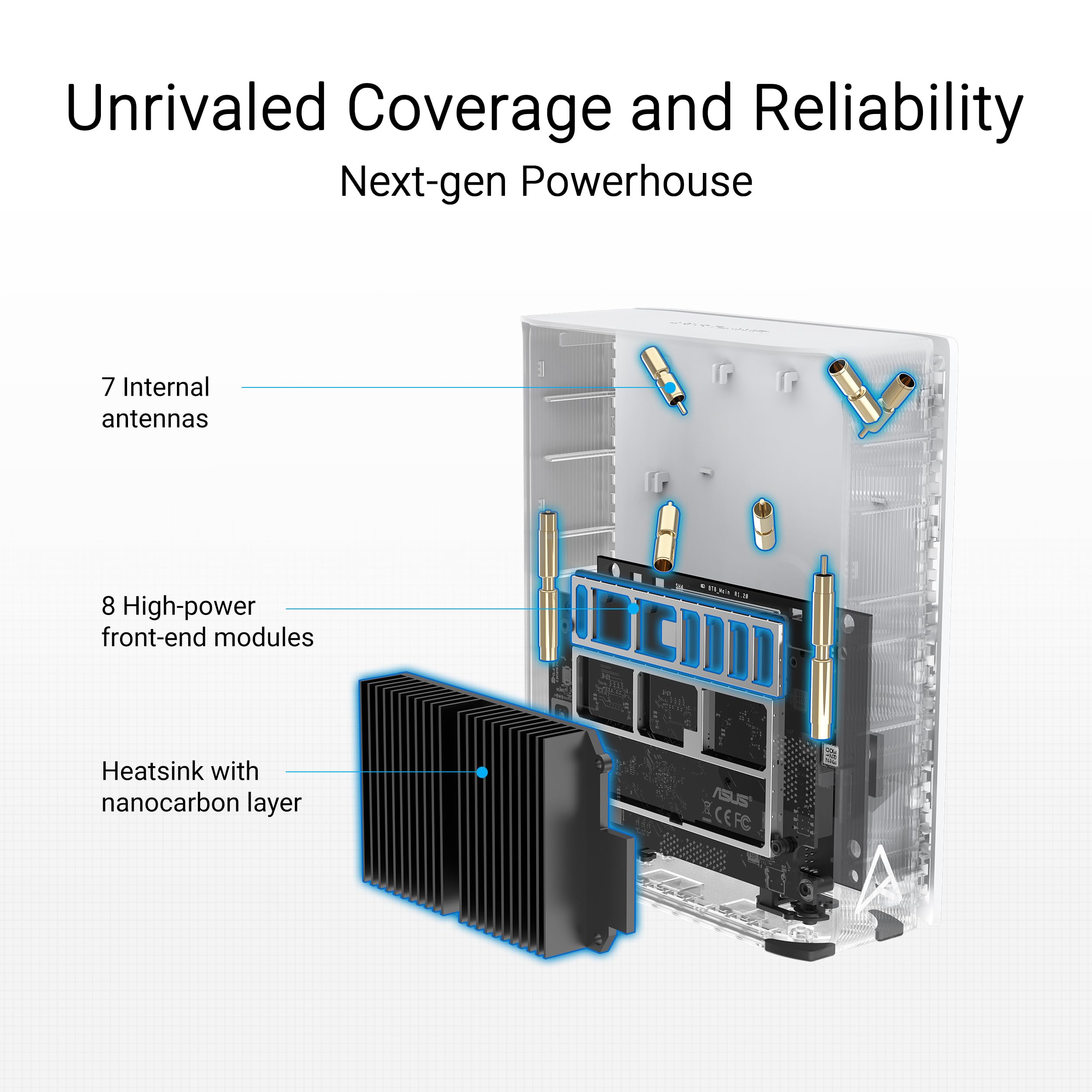 Foto 5 pulgar | Sistema Wifi Mesh Asus Zenwifi Bt6 Tribanda 9,4 Gbps 300 M² - Venta Internacional.