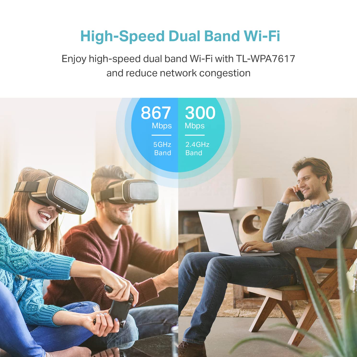 Foto 3 | Extensor Wifi Powerline Tp-link Tl-wpa7617 Av1000 Ac1200 - Venta Internacional.