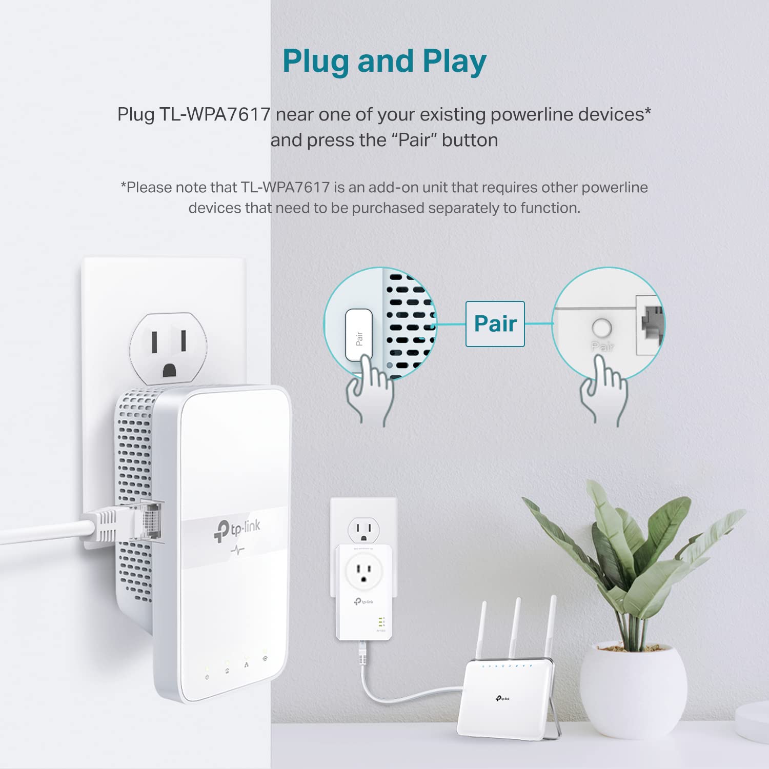 Foto 4 | Extensor Wifi Powerline Tp-link Tl-wpa7617 Av1000 Ac1200 - Venta Internacional.