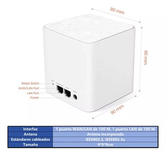 Foto 3 | Tenda Router Mesh Mw3 Cobertura Wifi 300 Mts2 Ac1200 3 Pack