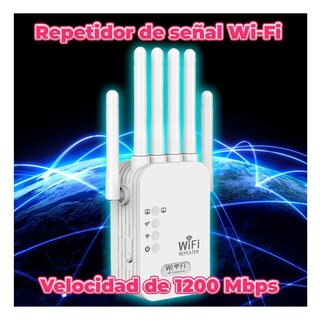 Foto 3 | Repetidor Extensor De Señal Wifi De 1200 Mbps Con 6 Antenas Y Tecnología Dual Band 2.4 Ghz + 5 Ghz