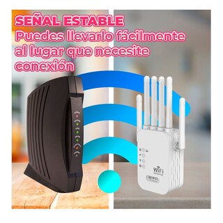 Foto 4 | Repetidor Extensor De Señal Wifi De 1200 Mbps Con 6 Antenas Y Tecnología Dual Band 2.4 Ghz + 5 Ghz