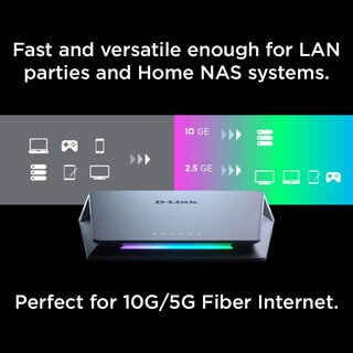 Foto 5 | Conmutador para Juegos D-Link DMS-106XT de 6 Puertos 10 GB y 2,5 GB No Gestionado - Venta Internacional