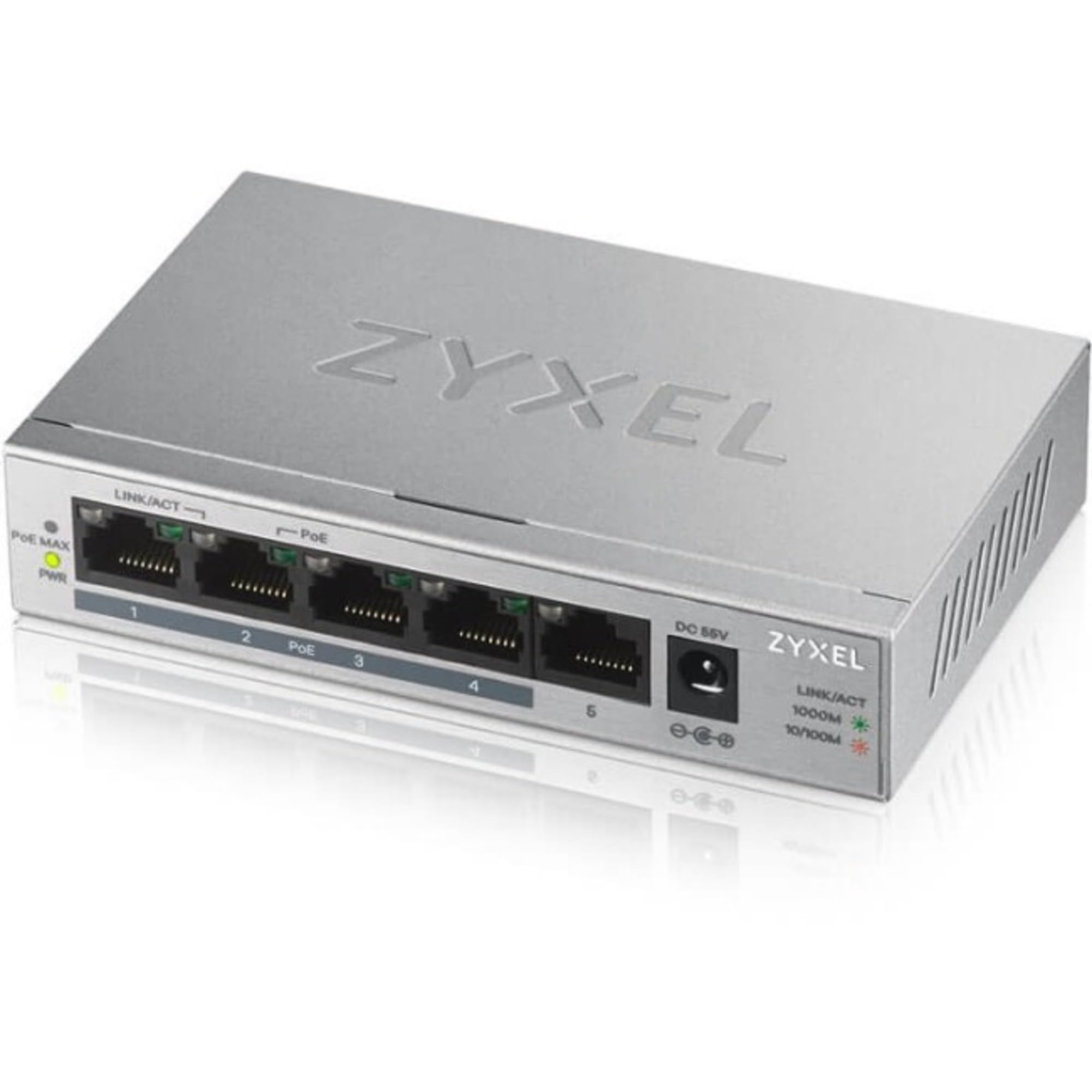 Conmutador Poe+ Zyxel Gs1005hp Gigabit Ethernet de 5 Puertos no Administrado - Venta Internacional